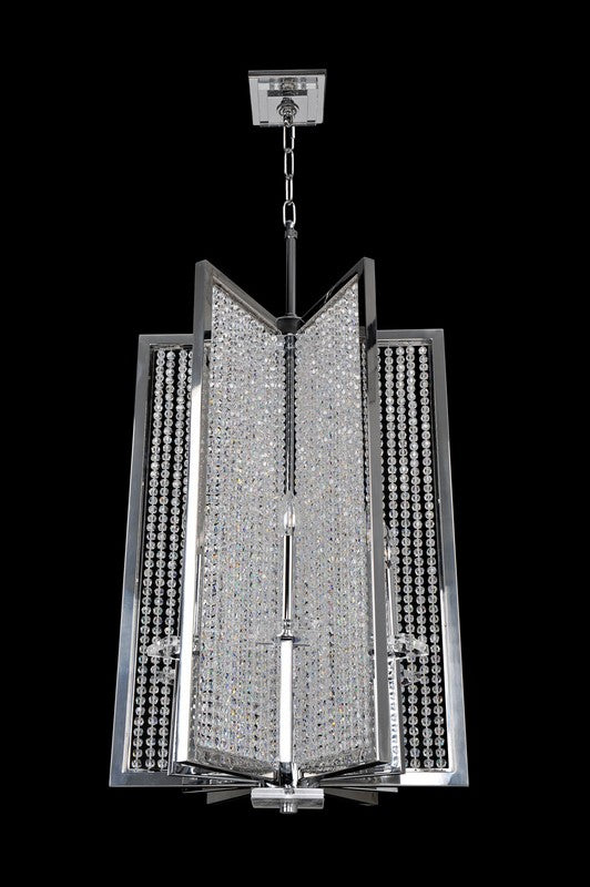 4.9 Light Chandelier. The Legrenzi Collection fuses modern design with traditional elegance, featuring ornate stems, curves in Antique Silver Leaf or Two-tone 24k Gold, Clear Firenze bobeches, and draped crystals for glamorous sparkle.