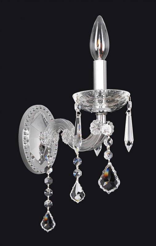 1.3 Light Wall Bracket. The Mendelssohn Collection combines modern design with classic elegance, featuring golden curves, Fleet Gold Firenze bobeches, and draped Swarovski or Firenze crystals for sparkle and romance.