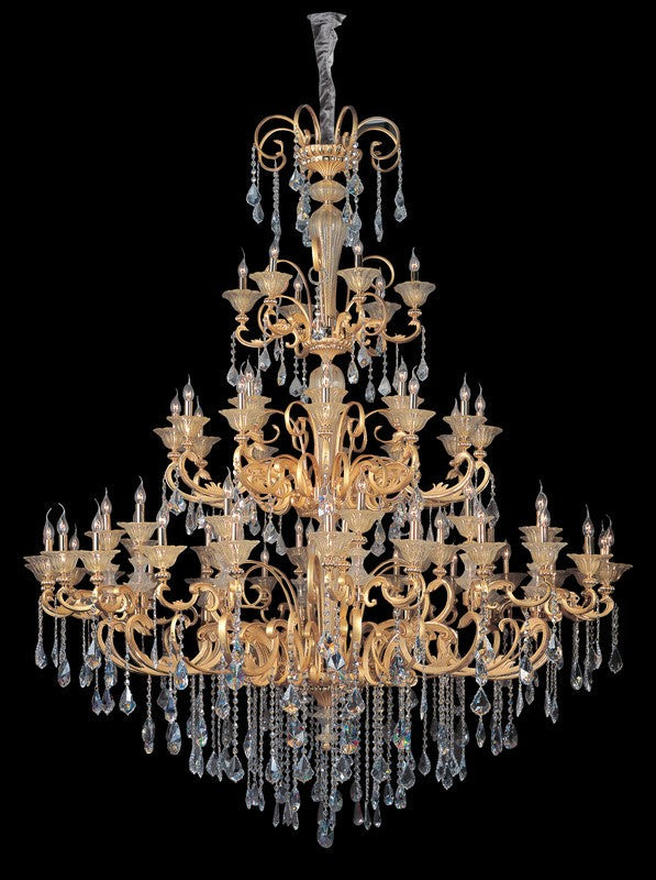 12 Light Floor Lamp. The Mendelssohn Collection blends modern lighting with acanthus details, golden finishes, and Fleet Gold Firenze bobeches. Draped Firenze or Swarovski crystals add majestic sparkle.