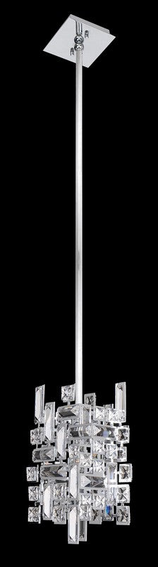 4.30 Light Oval Pendant. Oval starburst design in Chrome with Clear Firenze crystal clusters captures Constellation’s mid-century modern elegance.