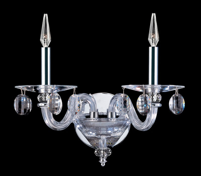 26 in. Round Pendant – Sleek modern style with U-shaped tiers of Clear Prism crystals tipped with Square Stones, finished in Chrome. Available in four shapes, timeless for any space.