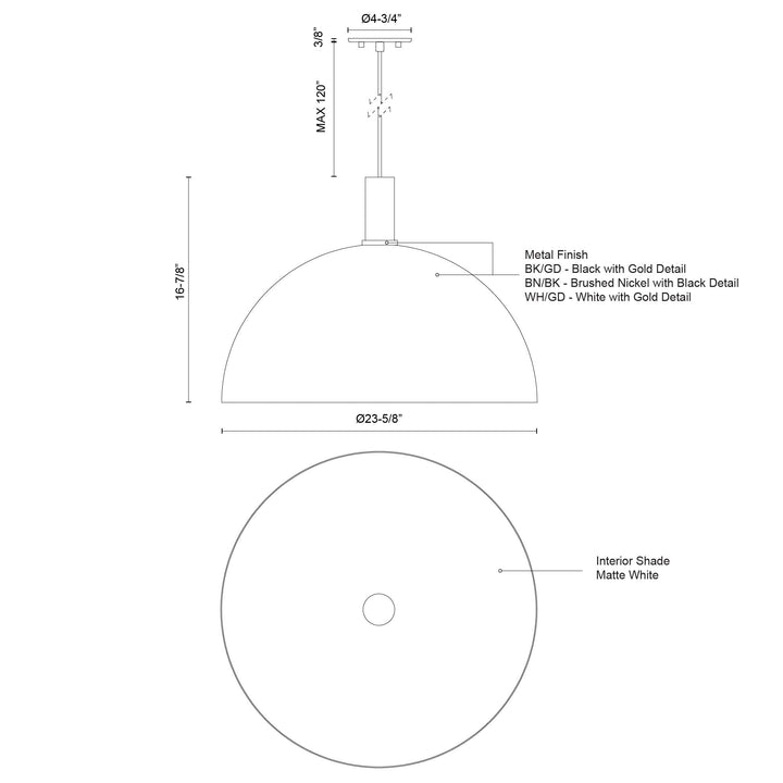 Archibald 24-in Pendant