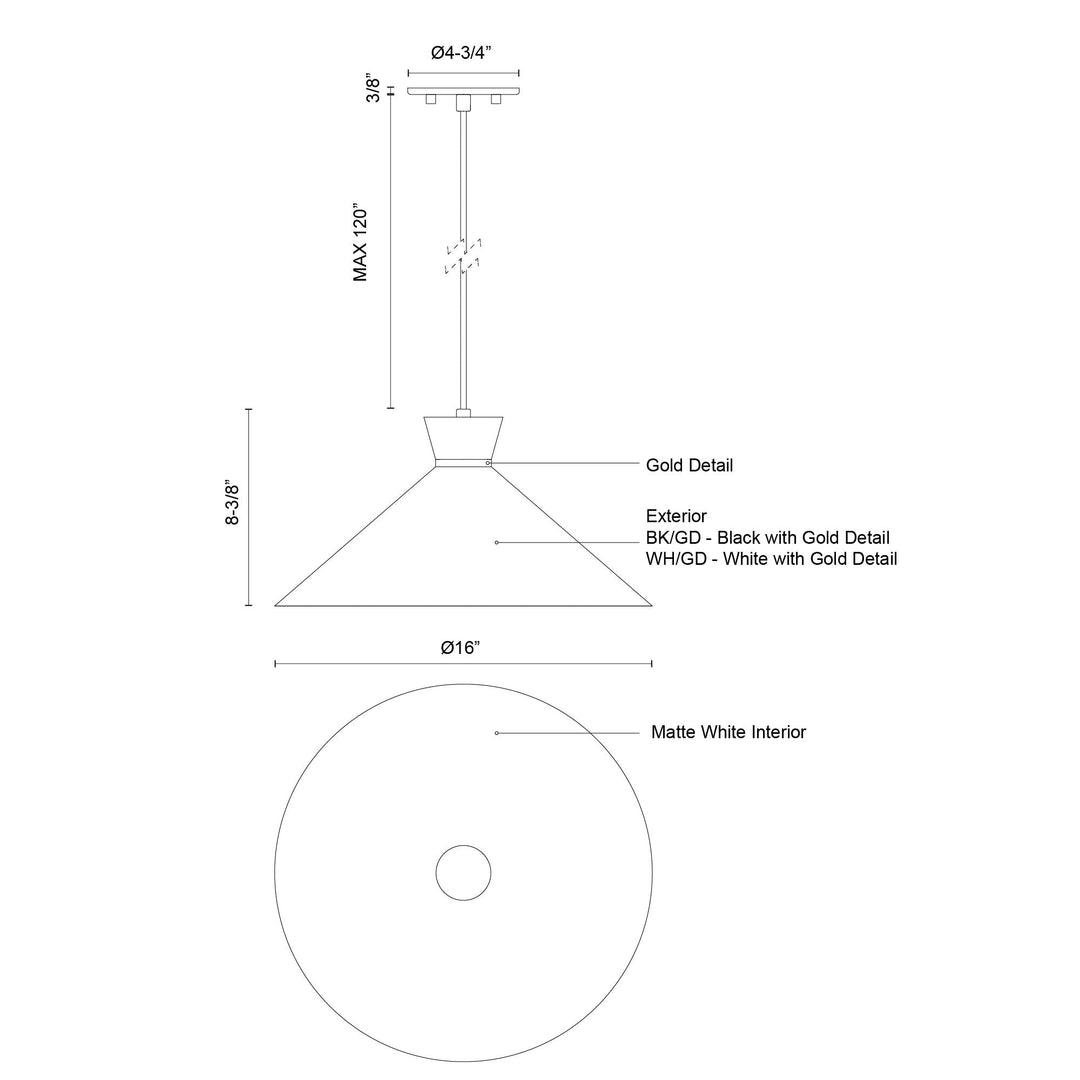 Vanderbilt 16-in Pendant