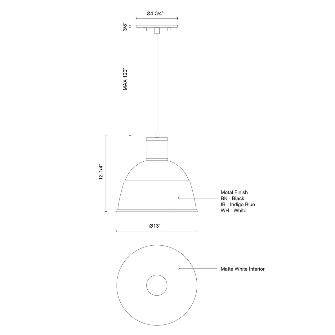 Irving 13-in Pendant