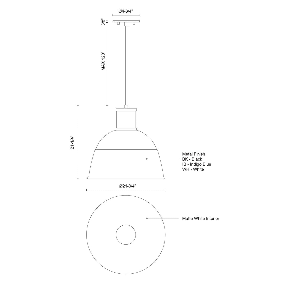 Irving 22-in Pendant