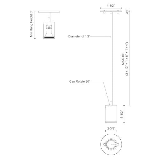 Barclay 3-in Semi-Flush Mount