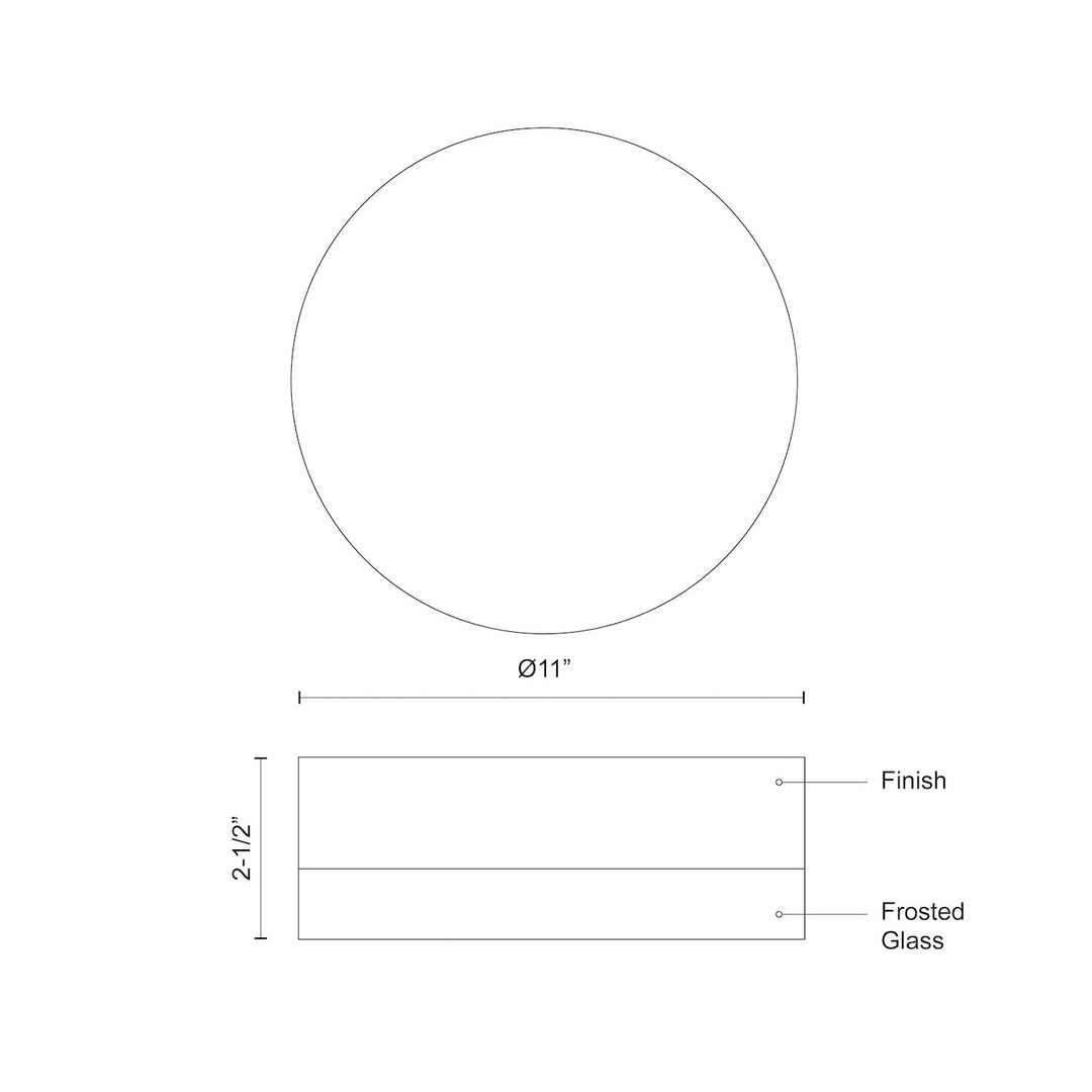 Bedford 11-in Flush Mount