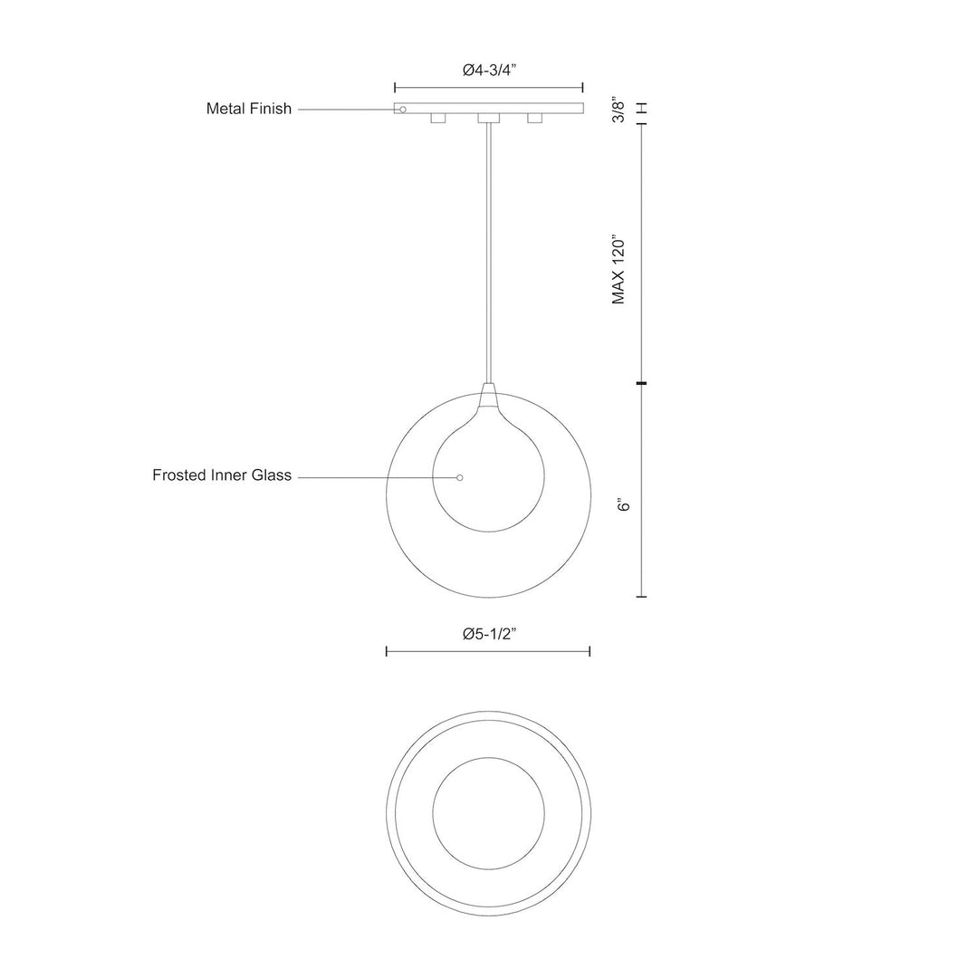 Bolla 6-in Pendant