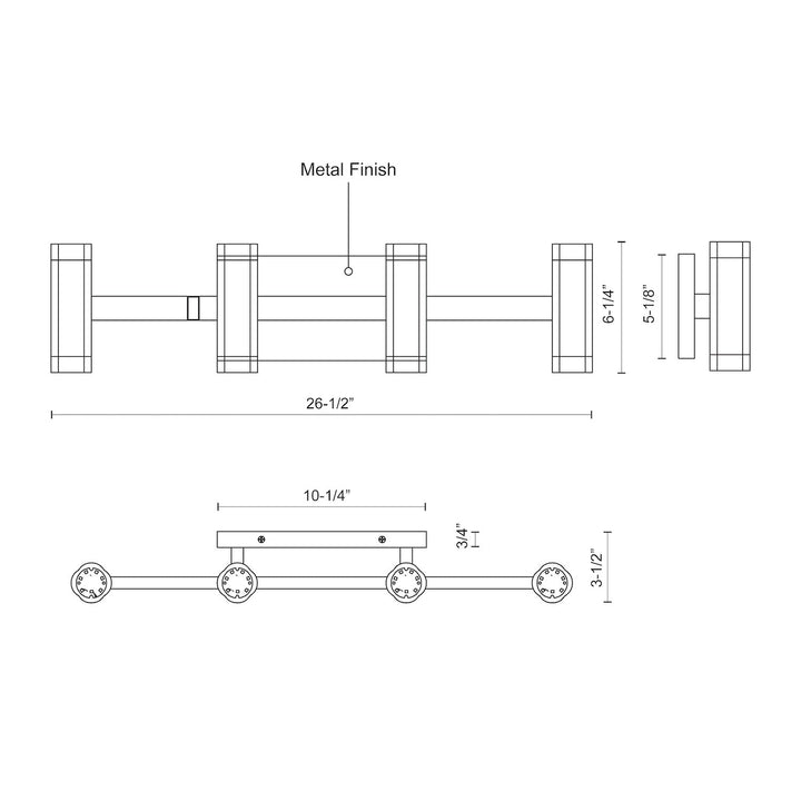 Brazen 27-in Chrome LED Vanity