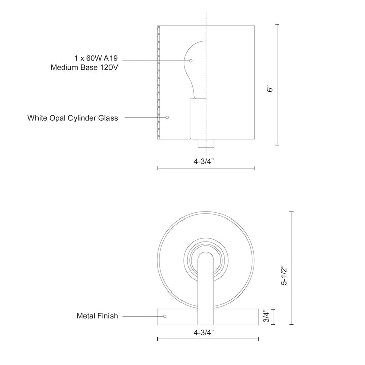 Bridgewater 5-in Brushed Nickel 1 Light Vanity