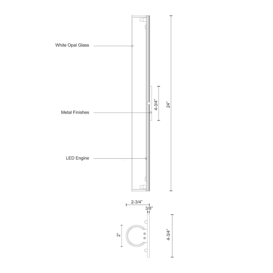 Bute 24-in Wall Sconce