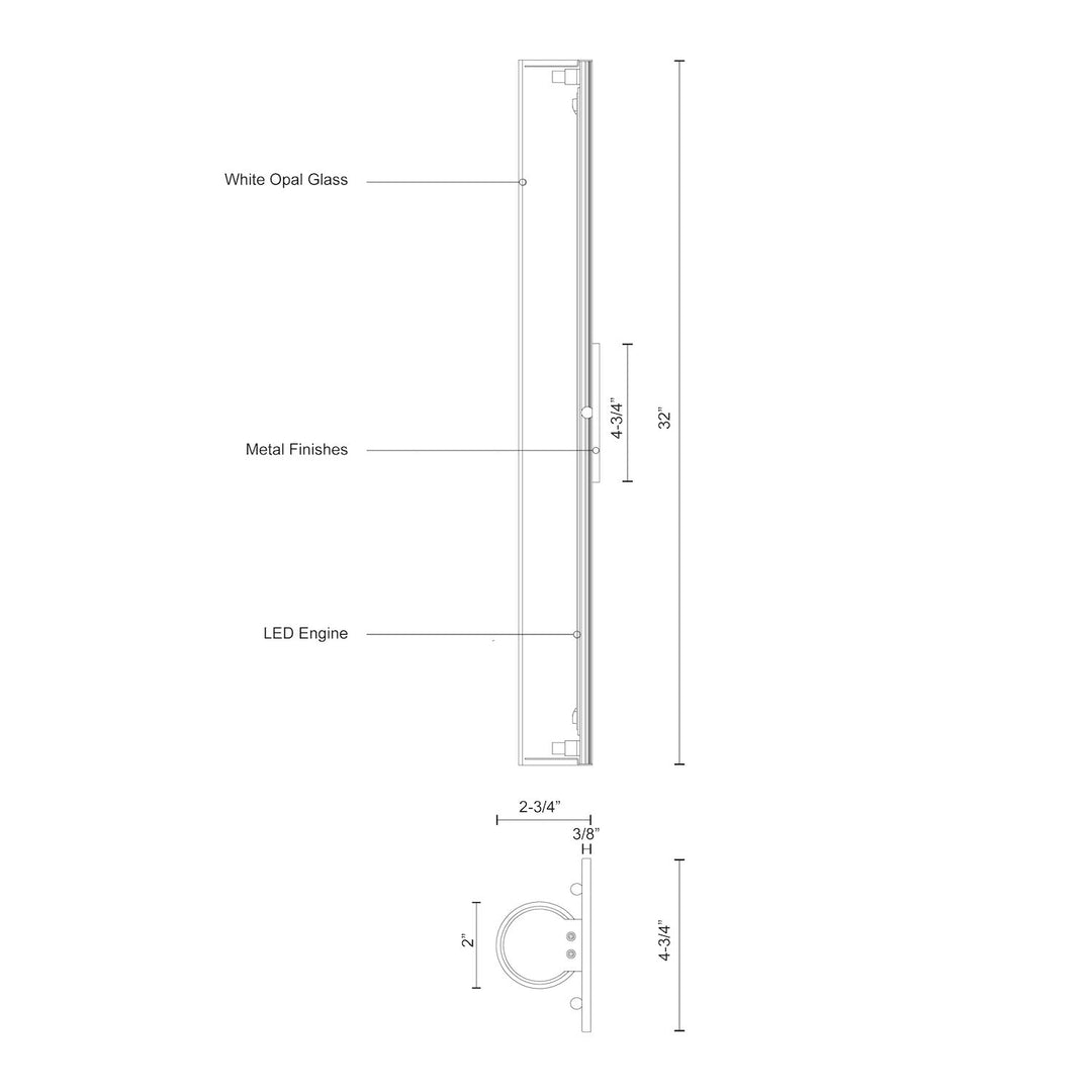 Bute 32-in Wall Sconce