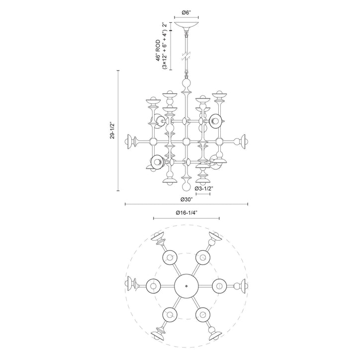 Cadence 29-in Chandelier