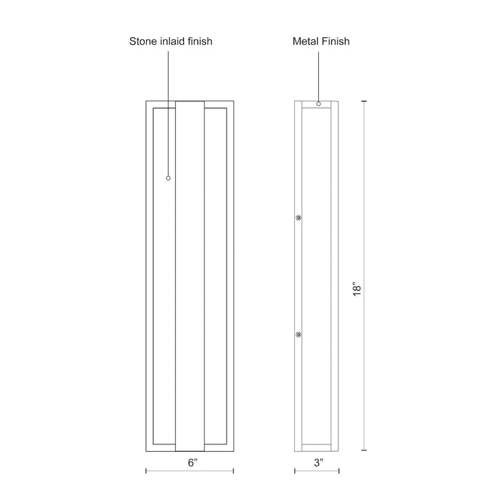 Caspian 18-in Exterior Wall Sconce