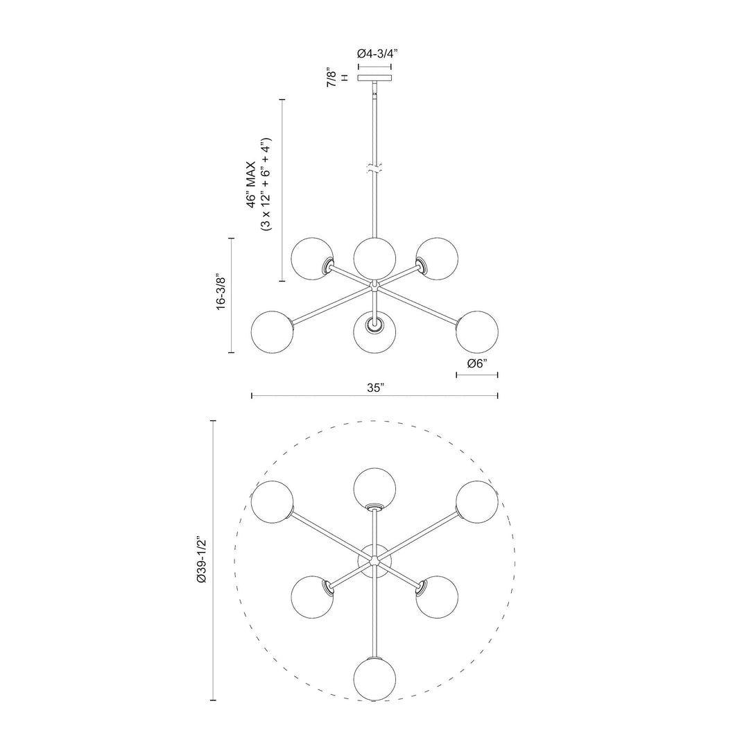 Cassia 40-in Chandelier