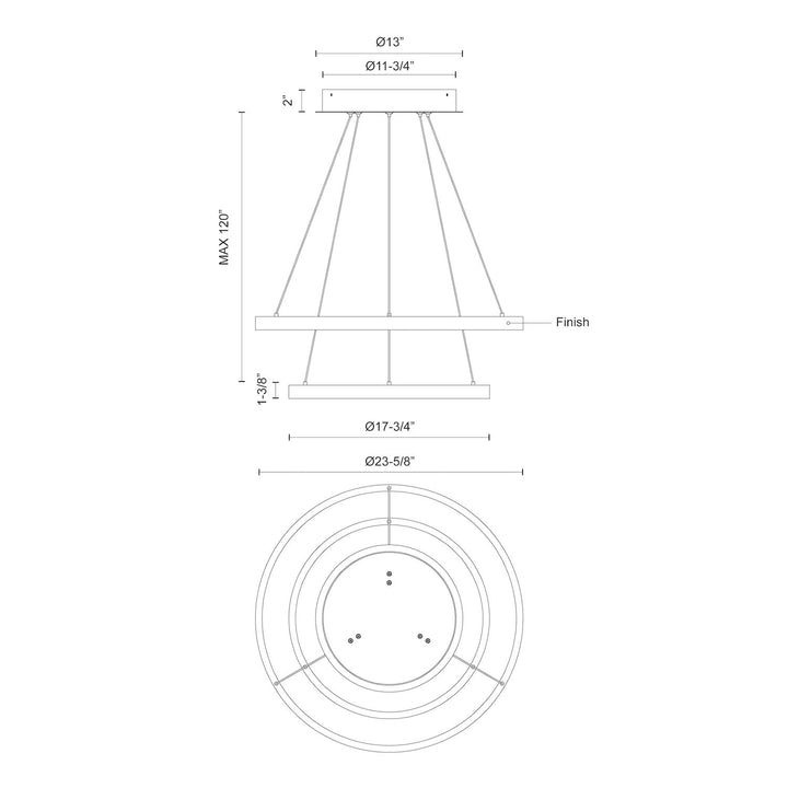 Cerchio 24-in Chandelier