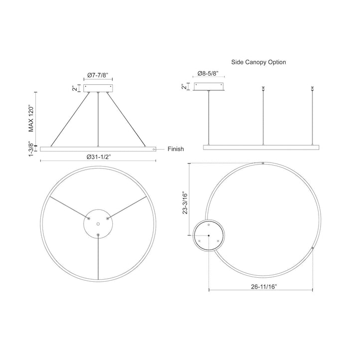 Cerchio 32-in Pendant