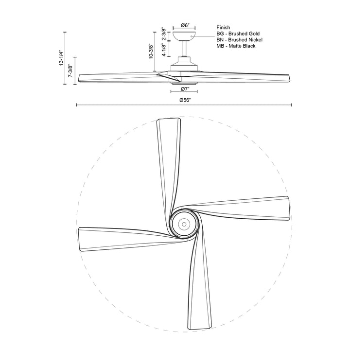 Horizon 56-in Ceiling Fan