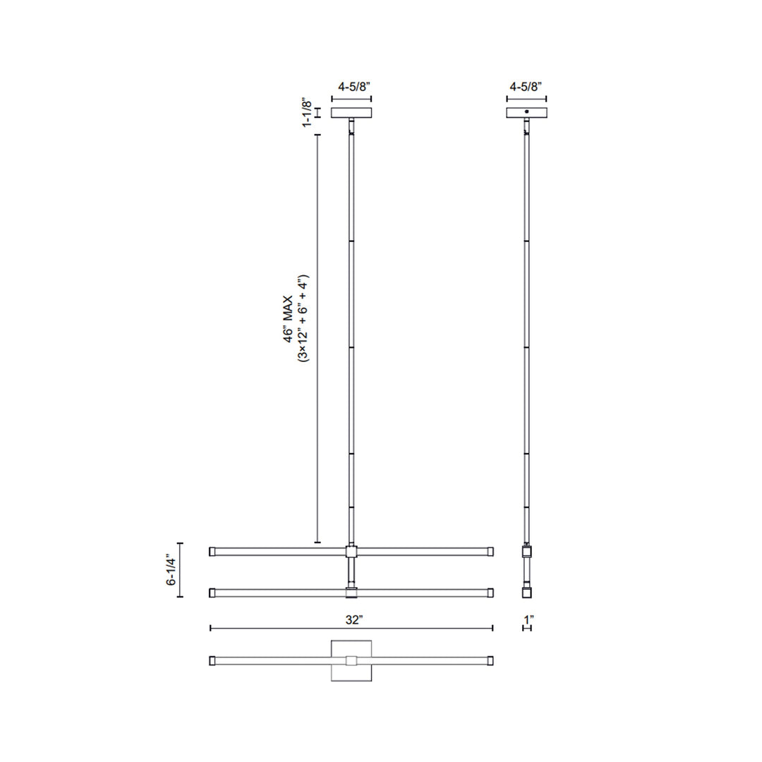 Blade 32-in Chandelier