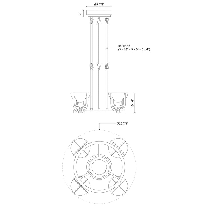 Colette 23-in Chandelier