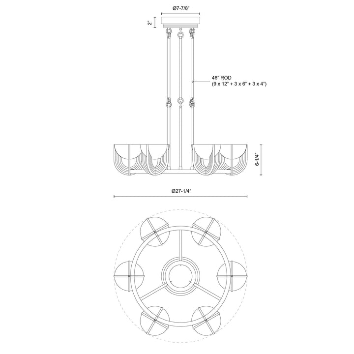 Colette 27-in Chandelier