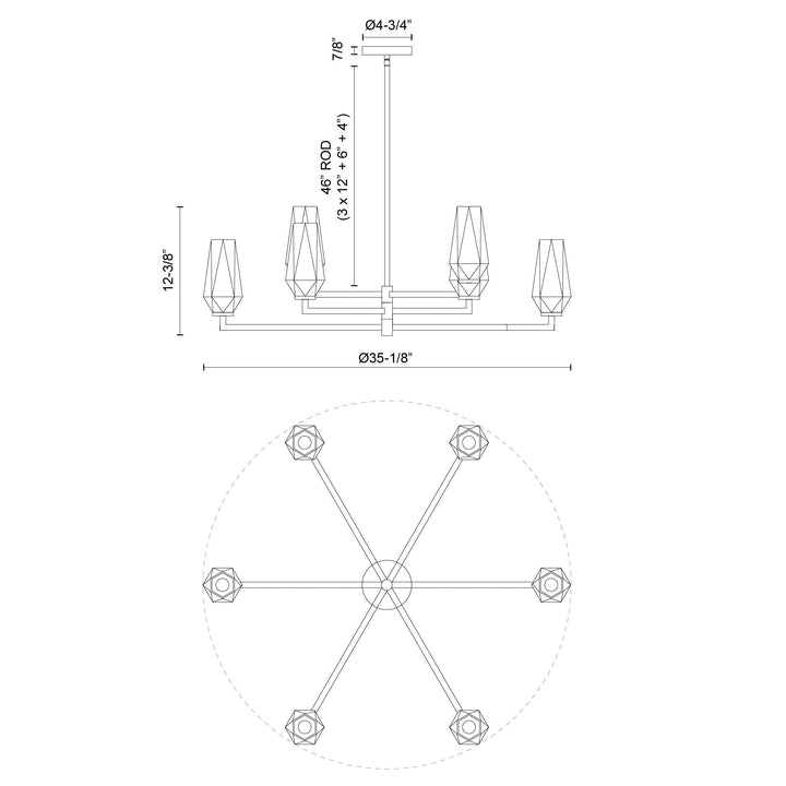 Krysta 35-in Chandelier