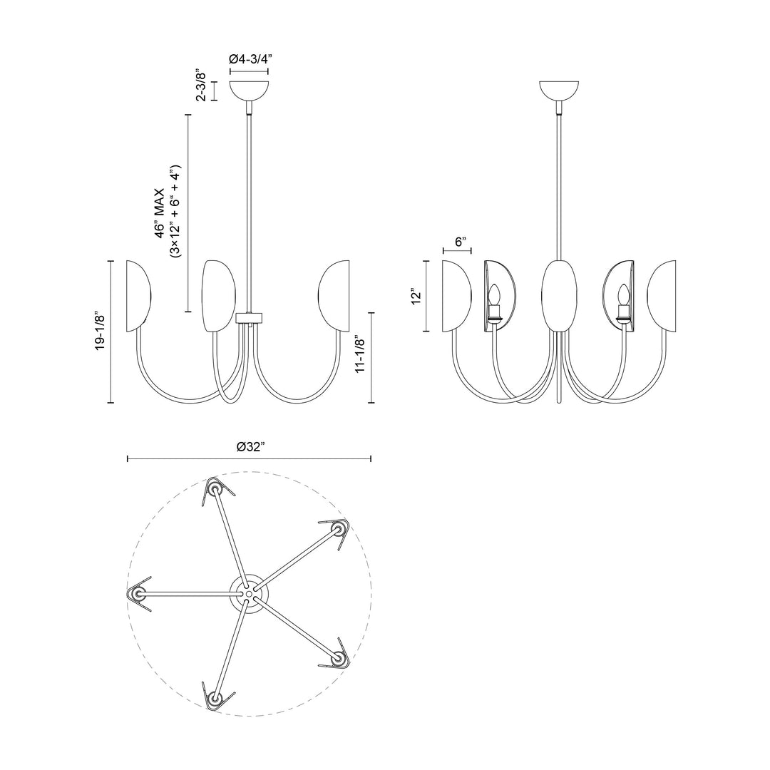 Seno 32-in Chandelier