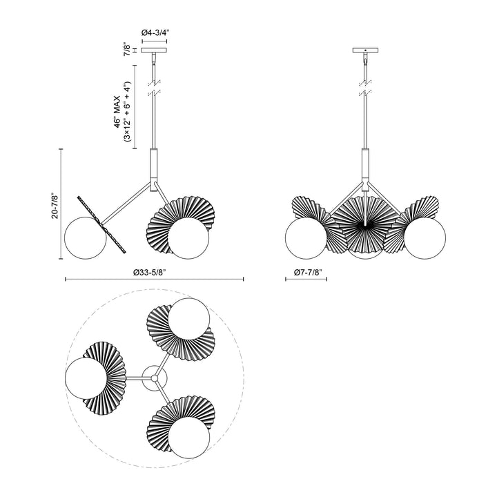 Plume 34-in Chandelier