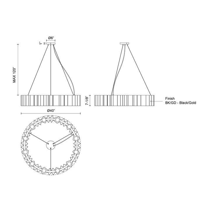 Akira 40-in Chandelier