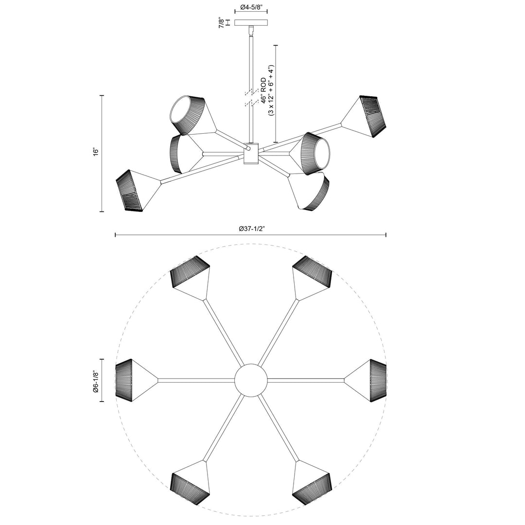 Daphne 38-in Chandelier