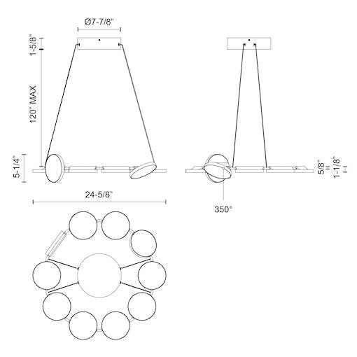 Novel 25-in Chandelier