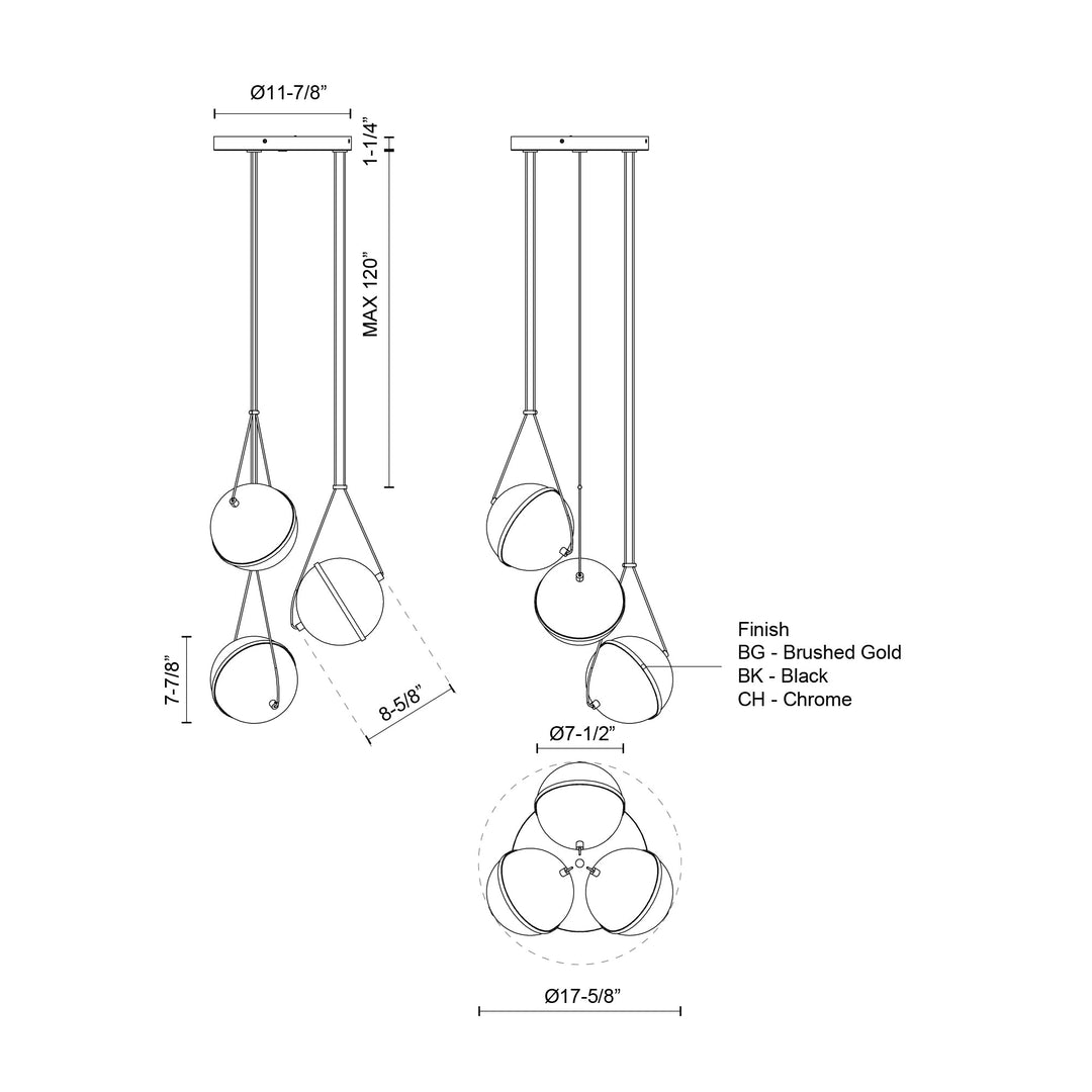 Aries 18-in Chandelier