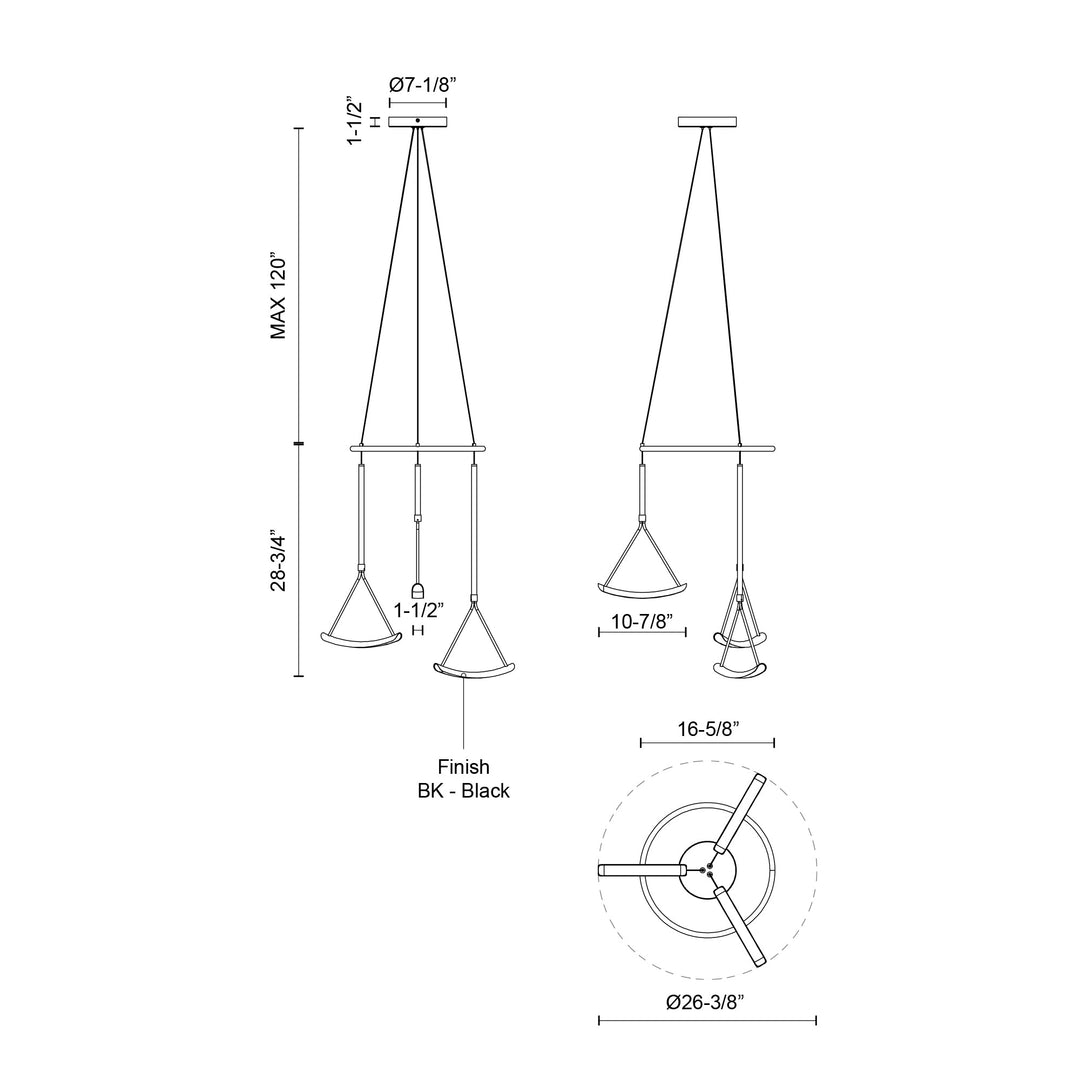 Mobil 27-in Chandelier