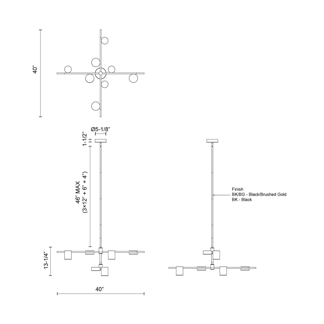 Jayden 40-in Chandelier