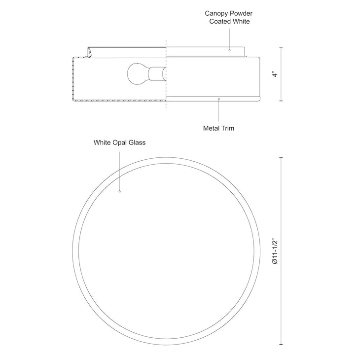 Charlie 12-in Flush Mount