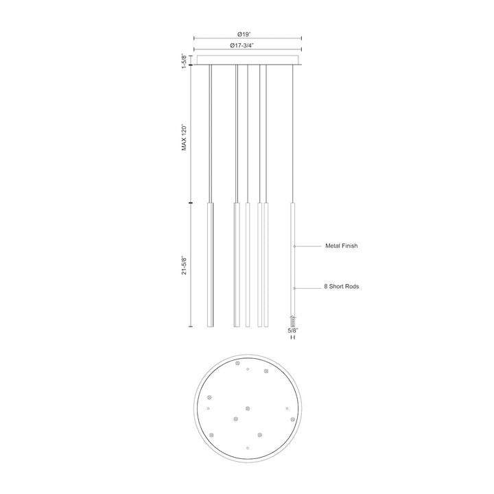 Chute 8 Head Multi Pendant