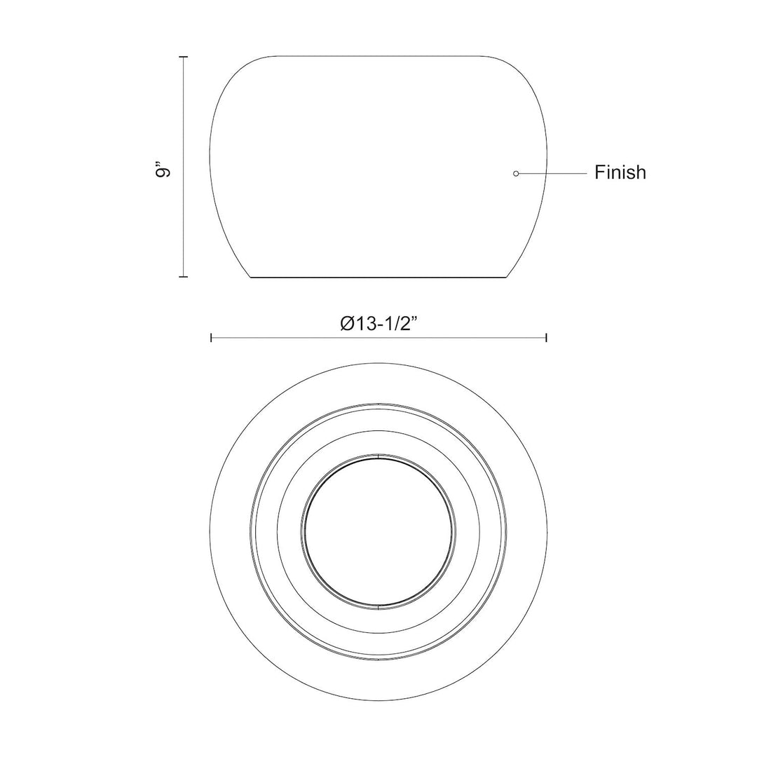 Croft 14-in Flush Mount