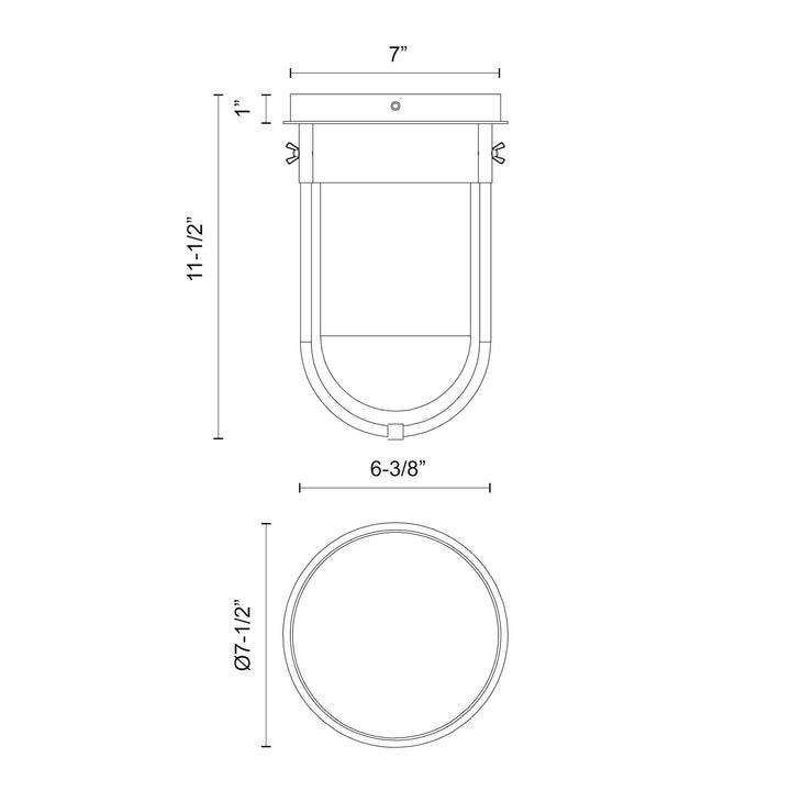 Cyrus 8-in Clear Glass/Matte Black 1 Light Flush Mount