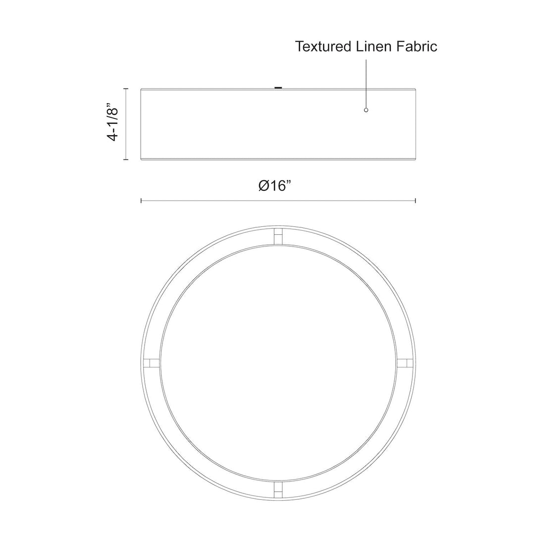 Dalton 16-in Flush Mount