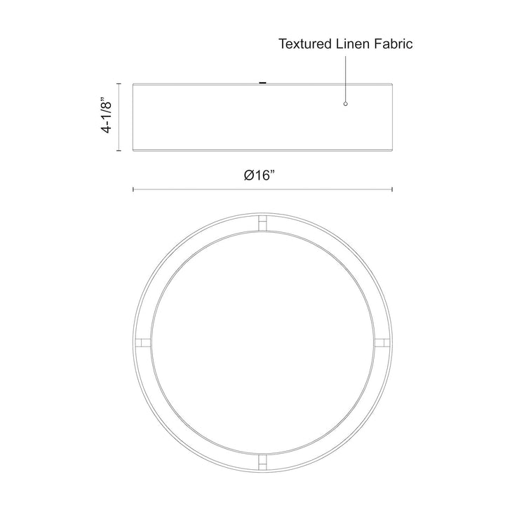 Dalton 16-in Flush Mount