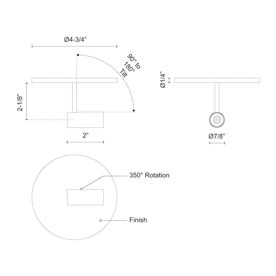 Downey 2-in Semi-Flush Mount