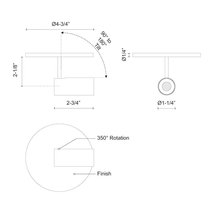 Downey 3-in Semi-Flush Mount