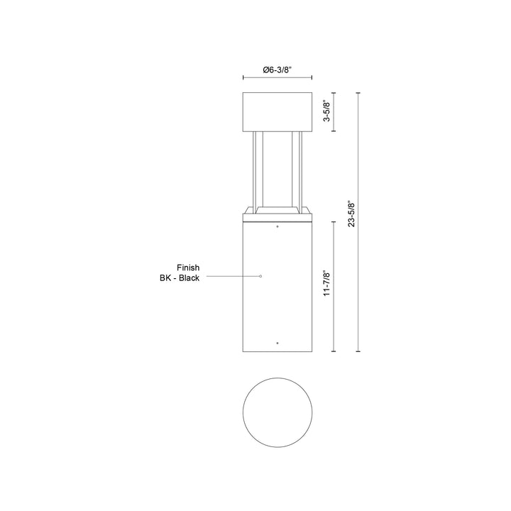 Novato 24-in Exterior Bollard