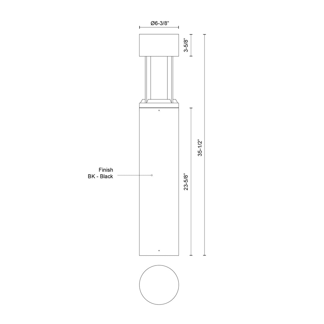 Novato 36-in Exterior Bollard