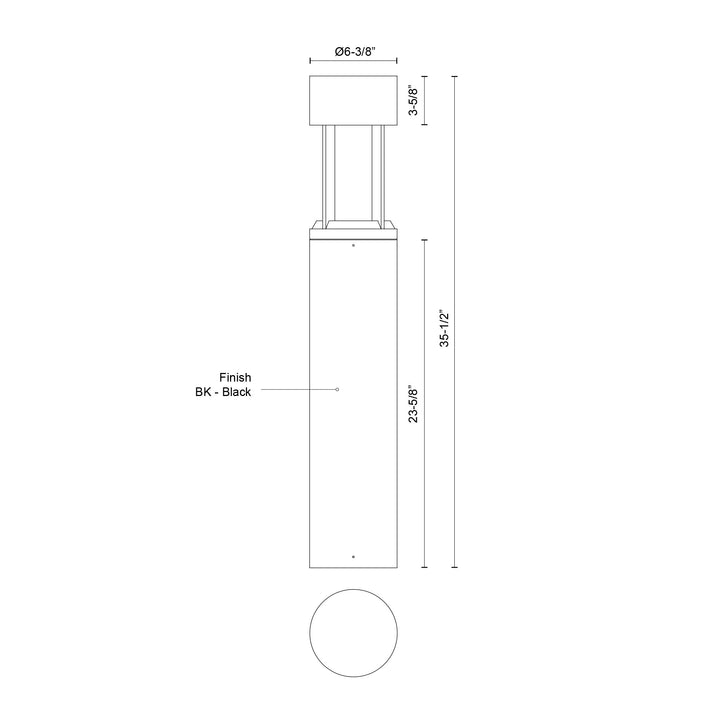 Novato 36-in Exterior Bollard