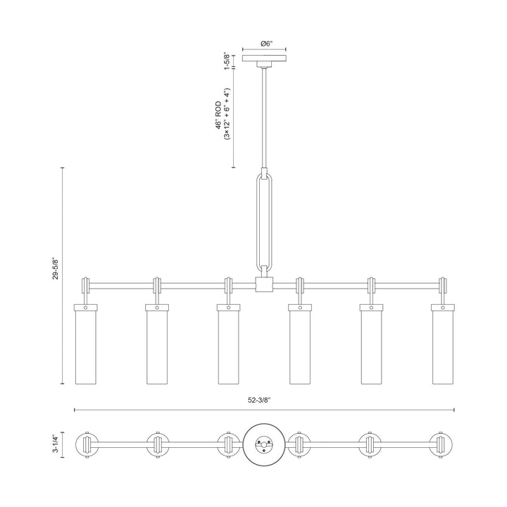 Wynwood 52-in Linear Pendant