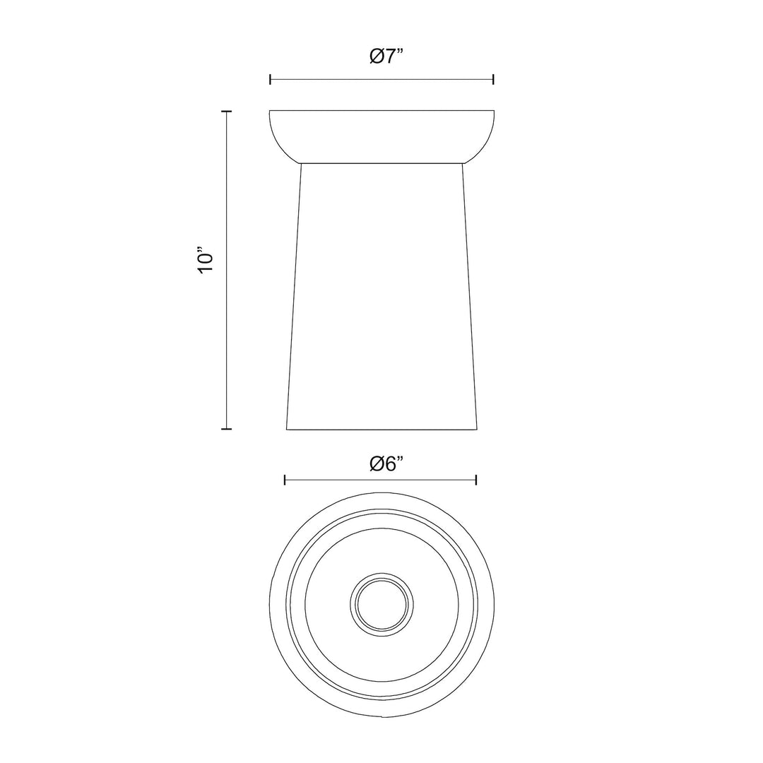 Emil 7-in Aged Gold/Walnut 1 Light Flush Mount