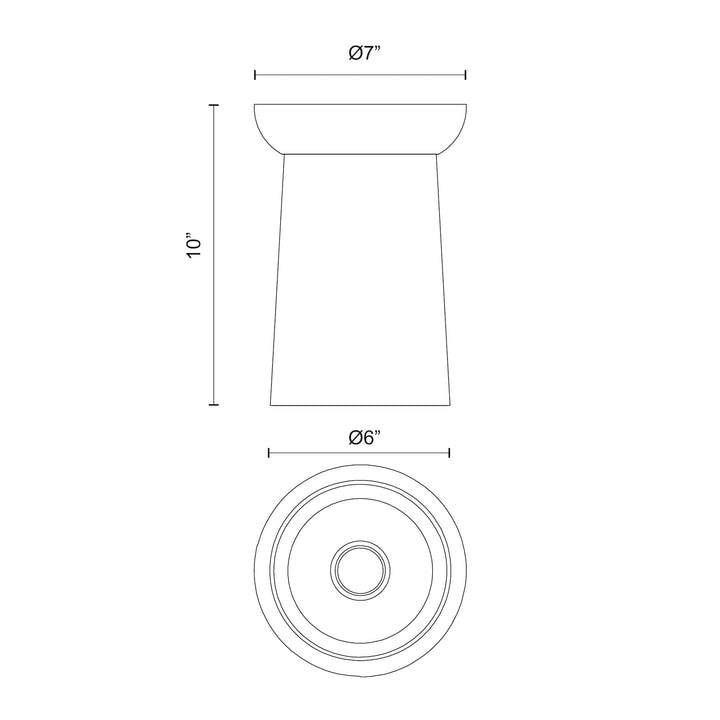 Emil 7-in Aged Gold/Walnut 1 Light Flush Mount