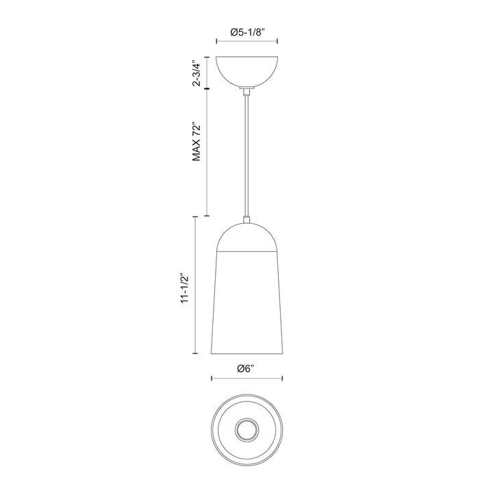 Emil 6-in Pendant