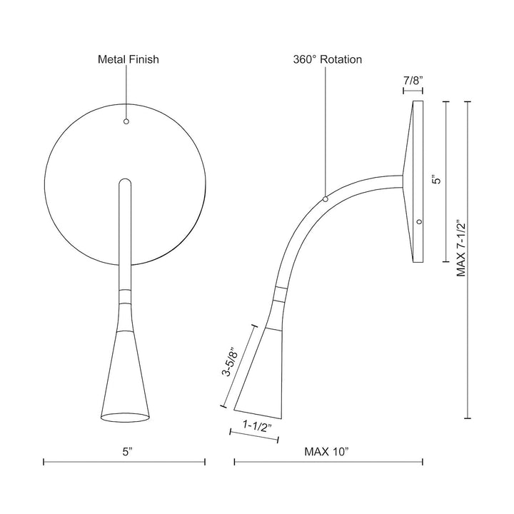 Eton 5-in Wall Sconce